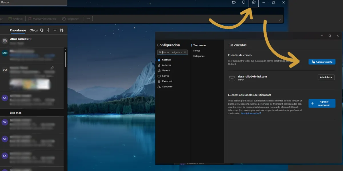Como configurar correo en outlook 365 paso a paso