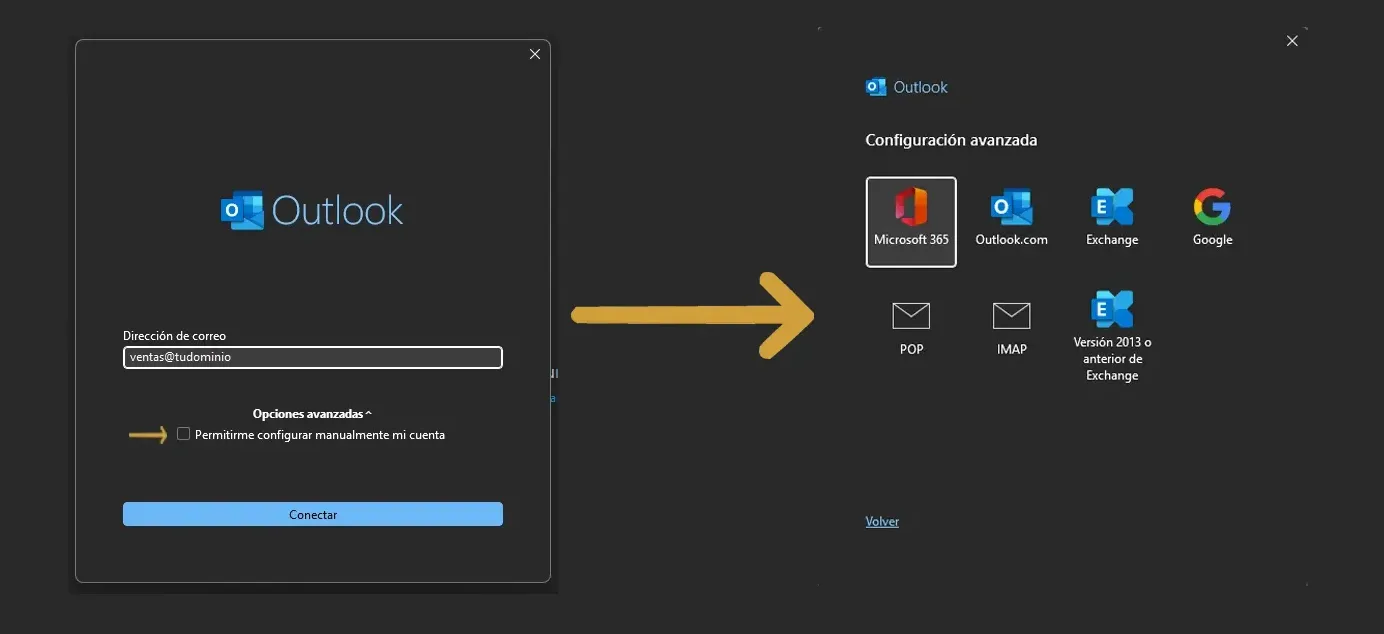 Como configurar correo en outlook paso a paso