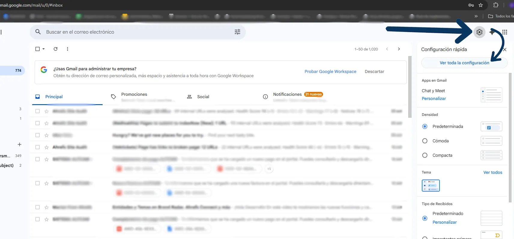 Guía paso a paso sobre cómo configurar correo en Gmail
